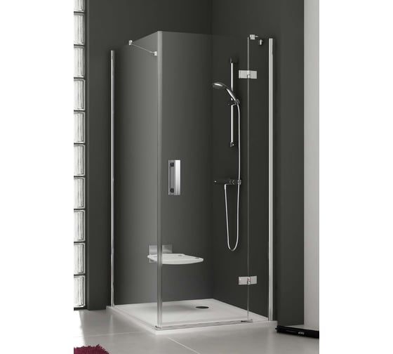 Душевая дверь поворотного типа Ravak SmartLine SMSD2-B 120 см, левый, блестящий профиль, прозрачное стекло 0SLGBA00Z1 00000028504 1