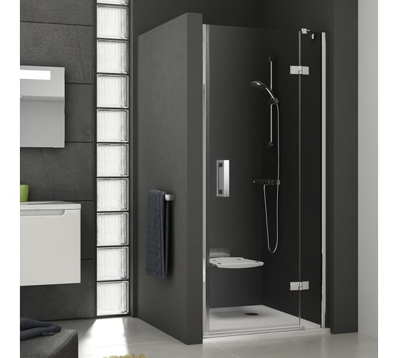 Душевая дверь поворотного типа Ravak SmartLine SMSD2-110 см, правый, профиль хром, прозрачное стекло 0SPDAA00Z1