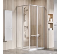 Душевое заграждение Ravak SRV2-75 S профиль сатин, прозрачное стекло 14V30U02Z1