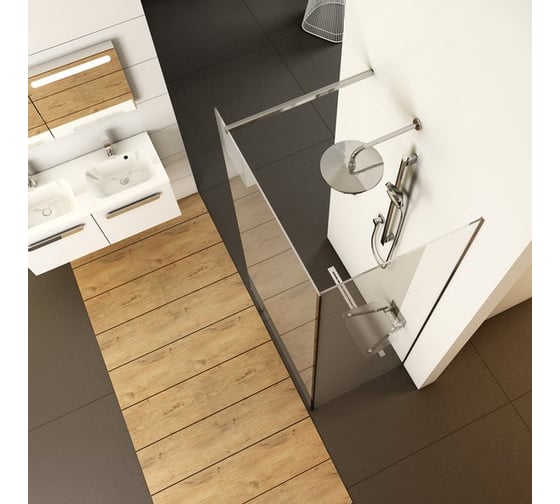 Душевое ограждение RavakWalk In Corner-1100х800х2000 блестящий профиль, прозрачное стекло GW1CD4C00Z1