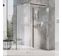 Душевое ограждение Ravak ST Walk-In Corner 1200x800x2000 черный профиль, прозрачное стекло GW1CG4300Z1