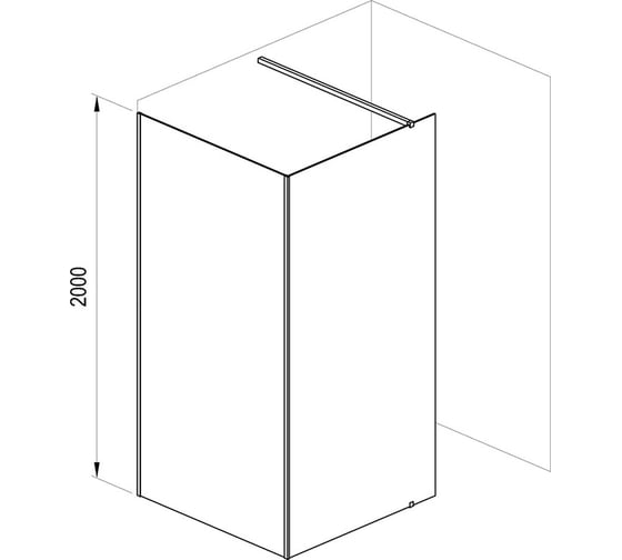 Душевое ограждение Ravak ST Walk-In Corner 1200x900x2000 черный профиль, прозрачное стекло GW1CG7300Z1