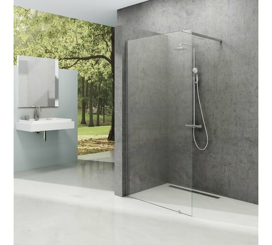 Душевое ограждение Ravak Walk In-Wall-1100х2000 блестящий профиль, прозрачное стекло GW9WD0C00Z1