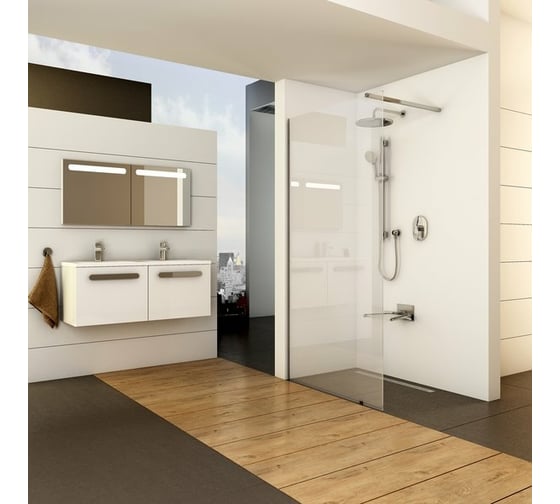 Душевое ограждение Ravak Walk In-Wall-1100х2000 блестящий профиль, прозрачное стекло GW9WD0C00Z1