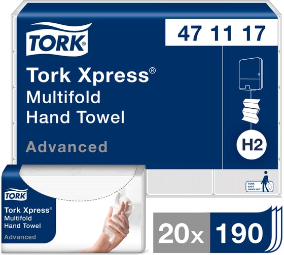 Полотенца листовые TORK Xpress сложение Multifold 471117 20 пачек в упаковке 22560 1