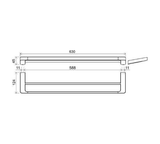 Полотенцедержатель (2 полотенца), 66 см Ravak TD 320.00, X07P326 00000050490