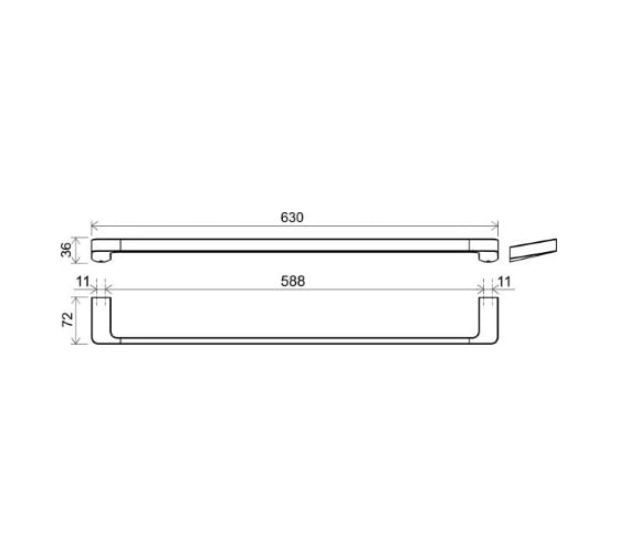 Полотенцедержатель (1 полотенце), 66 см Ravak TD 310.00, X07P325 00000049069