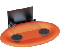 Универсальное складное сиденье (стул) для душа, коридора, балкона или другого настенного монтажа Ravak OVO-P-ORANGE/BLACK B8F0000044