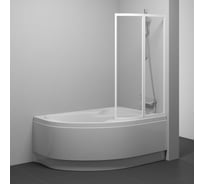 Перегородка (шторка, ширма) на борт ванны Ravak VSK2 ROSA 150 P, правый, белый профиль, прозрачное стекло 76P80100Z1