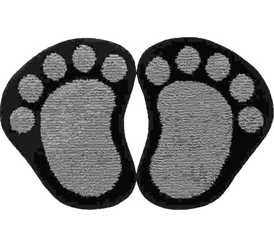 Коврик Shahintex ЛАПКИ MICROFIBER разделенные, 50х80, серый 50 103252 1