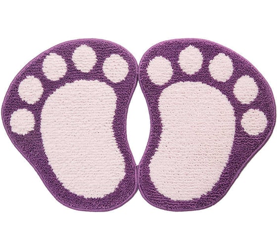 Коврик Shahintex ЛАПКИ MICROFIBER разделенные, 50х80, фиолетовый 61 103250 1