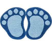 Коврик Shahintex ЛАПКИ MICROFIBER разделенные, 50х80, синий 56 103253