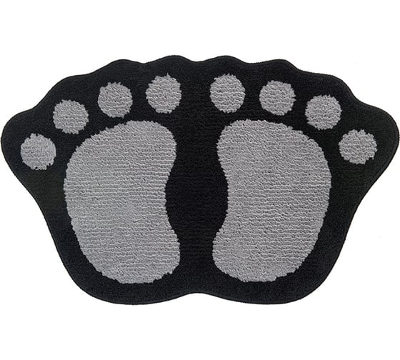 Коврик Shahintex ЛАПКИ MICROFIBER совмещенные, 50х80, серый 50 103258 1