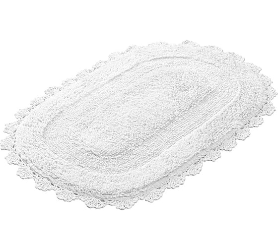 Коврик Shahintex ZEFIR Z001 овал, 50х80, белый 59 103195 1