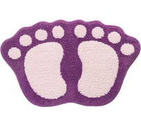Коврик Shahintex ЛАПКИ MICROFIBER совмещенные, 50х80, фиолетовый 61 103256