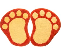 Коврик Shahintex ЛАПКИ MICROFIBER разделенные, 50х80, оранжевый 63 103249