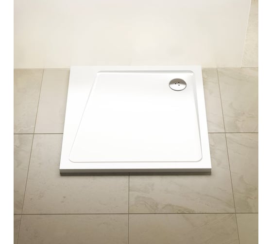 Душевой поддон Ravak Perseus Pro из литого мрамора, 10 градусов. 80х80 см XA054401010