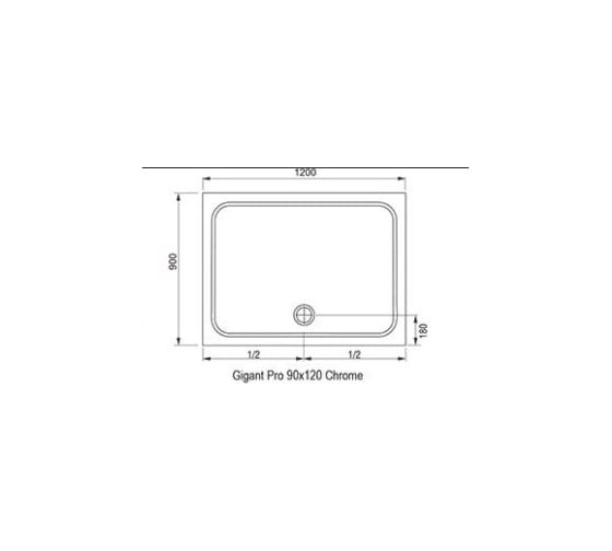 Душевой поддон Ravak Gigant Pro 120 x 90 Chrome, XA04G701010 00000031295
