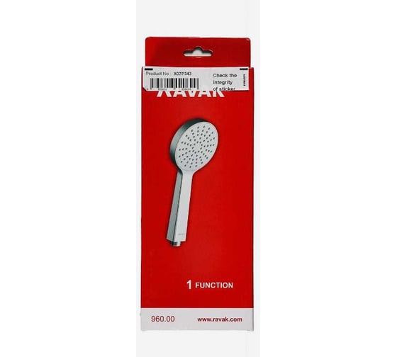 Душевая лейка Ravak Flat S 1 функция, диаметр 100 мм 960.00 X07P343