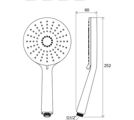 Душевая лейка Ravak Flat XXL 3 функции диаметр 140 мм 961.00, X07P344 00000050540