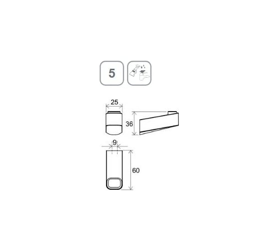 Крючок одинарный Ravak TD 110.00, X07P353 00000048787