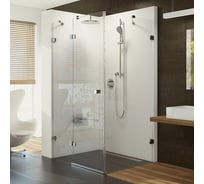 Душевое заграждение поворотного типа Ravak Brilliant BSDPS-120/90 L левый, профиль хром, прозрачное стекло, 0ULG7A00Z1 00000029458