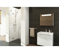 Душевая дверь поворотного типа Ravak Brilliant BSD2-100 A-R, правый, блестящий профиль, прозрачное стекло 0UPAAA00Z1