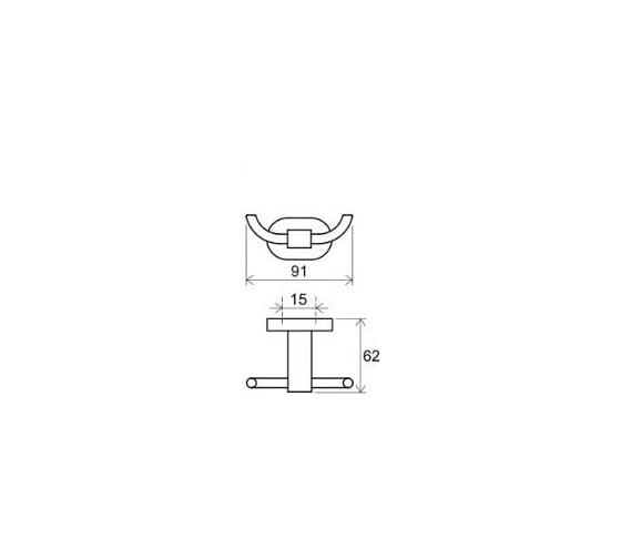 Крючок двойной Ravak CR 100.00, X07P186 00000038045