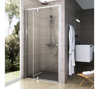 Душевая дверь поворотного типа Ravak PDOP2-100 профиль сатин, прозрачное стекло 03GA0U00Z1 00000017683