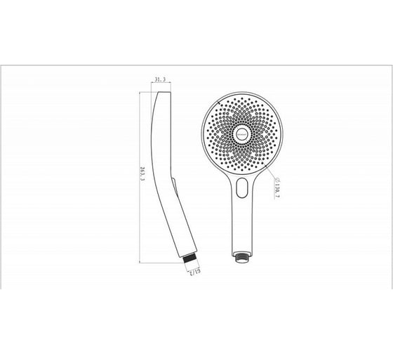 Ручной душ Bravat 3-режимный P70301BW-ENG ЦБ-00258495