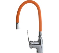 Смеситель для кухни Melodia della vita Ostessa картридж 40 мм, гибкий излив, оранжевый MDV 40615Orange 65077