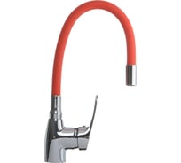 Смеситель для кухни Melodia della vita Ostessa картридж 40 мм, гибкий излив, красный MDV 40615Red 65074
