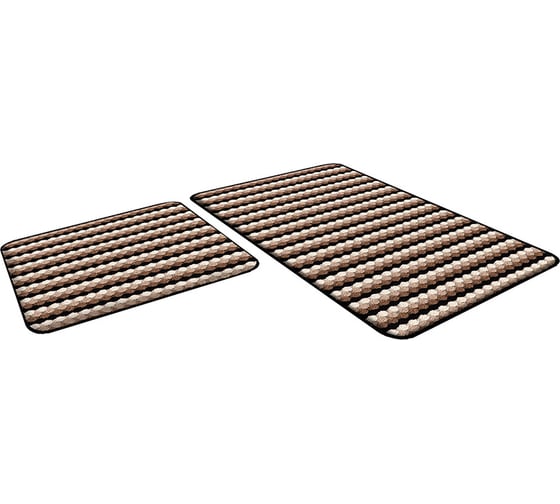 Набор ковриков Icarpet PP LOOP LOOP 50x80+50x40, кофе с молоком 55 103128