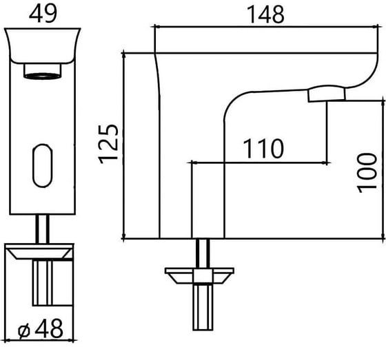 Смеситель для раковины Maretti Sensor, хром SE32SF15