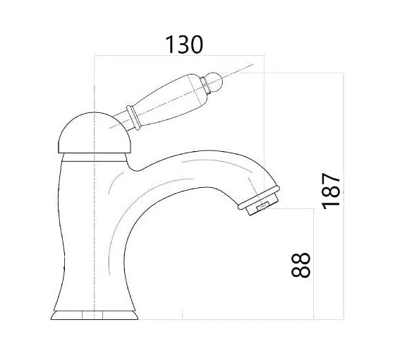 Смеситель для раковины Maretti Avorio с донным клапаном, бронза AV32RF53