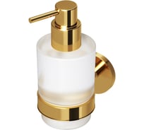 Стеклянный диспенсер для жидкого мыла с настенным держателем AM.PM X-Joy золото A85A36999