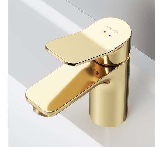 Смеситель для умывальника AM.PM X-Joy излив 100 мм, золото F85A02199