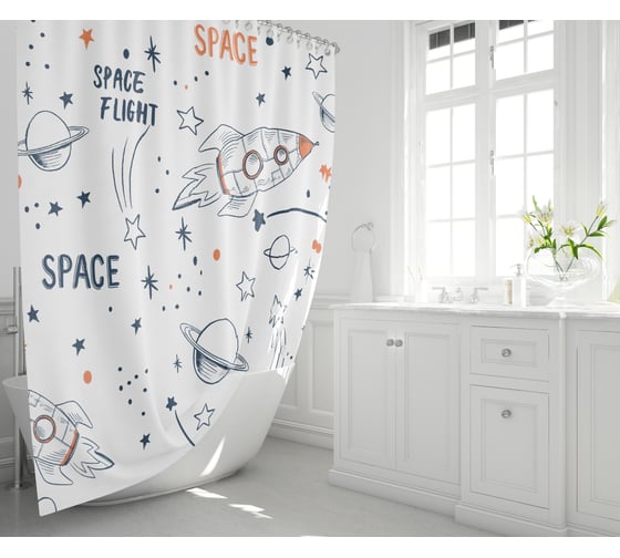 Шторка для ванной FIXSEN "SPACE" FX-2508