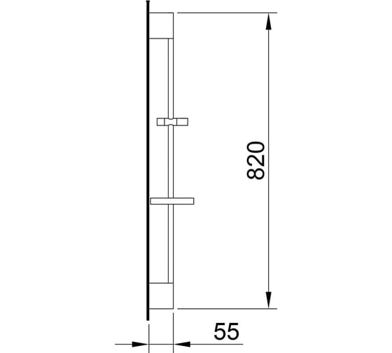 Штанга для душа Clever SYVARI Ø18x820 61933