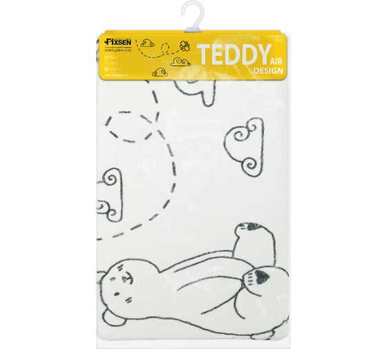 Коврик для ванной FIXSEN "TEDDY AIR" белый 50х80 см FX-6001T