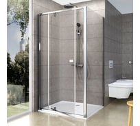 Неподвижная стенка для двери Ravak Pivot PPS-90 профиль белый стекло прозрачный, 90G70100Z1 00000017981
