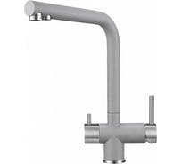 Высокий смеситель с краном под питьевую воду GRANULA GR-2305 алюминиум