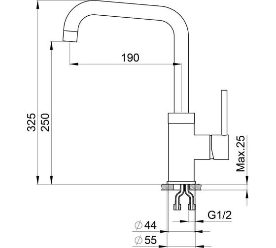 Среднеразмерный смеситель GRANULA GR-0041 графит