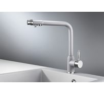 Высокий смеситель с краном под питьевую воду GRANULA GR-2301 алюминиум