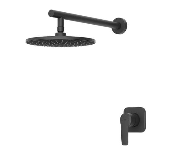 Душевая система IDDIS Optima Home с тропическим душем, матовый черный OPHBL01i66