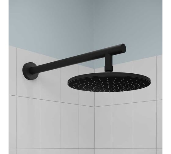 Душевая система IDDIS Optima Home с тропическим душем, матовый черный OPHBL01i66