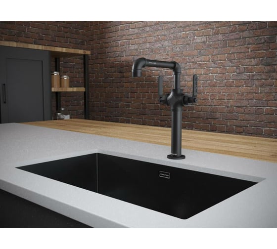 Смеситель для кухни Paulmark LOFT PVD антрацит  Lo226006-401