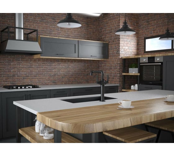 Смеситель для кухни Paulmark LOFT PVD антрацит  Lo226006-401
