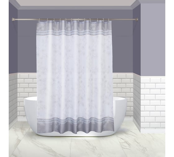 Штора для ванной Master House Ромашки полиэстер, 200х180 см 60535 1