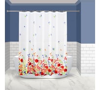 Штора для ванной Master House Цветы полиэтиленвинилацетат, 200х180 см 60533